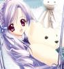 Purple Girl and Teddy
