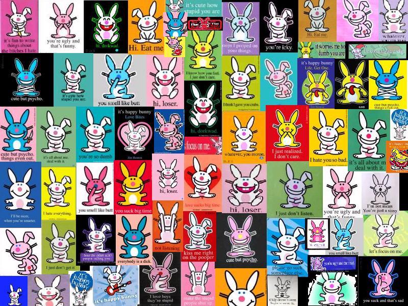 pics of happy bunny quotes. happy bunny posters
