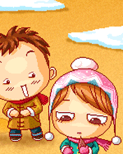 cute kawaii winter lovers