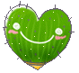 cute kawaii love heart cactus