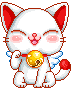 lucky cat with bell