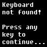 keyboard not found