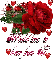 Would Love to Hear From You - Glitter Red Rose with Hearts