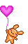 flying bunny with balloon