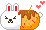 kawaii rabbit dressed as bread