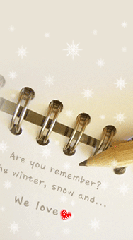 cute kawaii winter letter