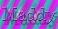 Maddy name with striped background