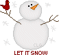snowman; let it snow
