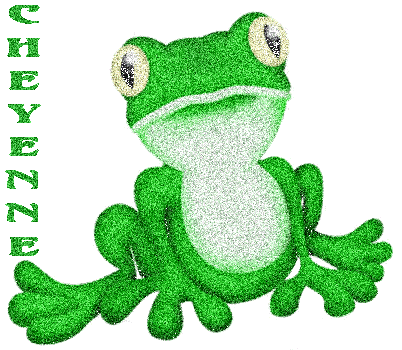 Cheyenne with Green Frog
