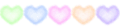 cute kawaii color heart divider