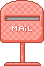 pink mail box kawai!