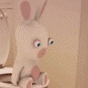 Crazy Bunny Using The Bathroom