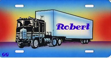 Eighteen Wheeler (cab over) Tag~ Robert
