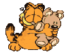 Garfield Hugging Teddy Animated