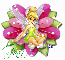 Tinkerbell Flower Pin Cushion (with sparkles)- Gina