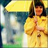 yellow avatar lil girl with an umbrella