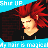 Axel has magical hair