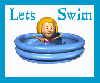 girl playing in the pool