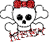 Kimmy-skull,red bow