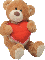 Bear holding showin love heart