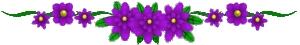 purple flowers - div