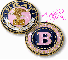 Navy Brat Coins (pink with sparkles)- Addyson