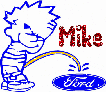 Calvin Peeing on Ford Logo (with sparkles)- Mike