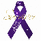 Cystic Fibrosis Awareness Ribbon (with sparkles)- Survivor