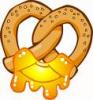 honey covered pretzel