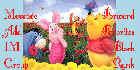 Pooh & Friends in field of flowers Contact Table