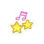 music note and stars