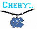 Carolina Tarheels Logo Necklace (with sparkles)- Cheryl