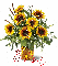 Vase of Sunflowers (with sparkles)- Theresa
