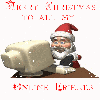 Santa on Computer (with snowfall effect)- Merry Christmas to All My Online Friends