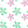 Pink & Green Flowers with Dots