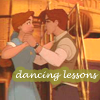 Dimitri gives Anastasia dancing lessons