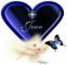 Cat with blue heart - Jenn