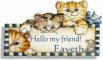Cats saying - Hello friends - Fayeth