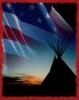 Native American and American Flag