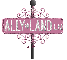 pink street sign ally*land LN