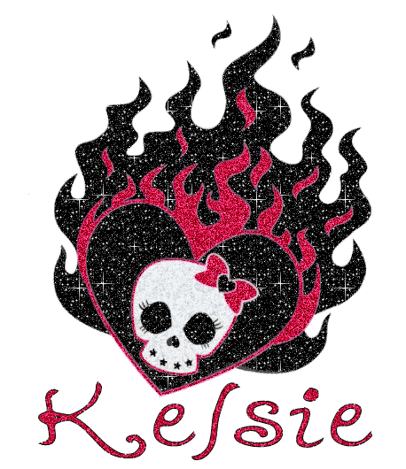 Kelsie Flaming Heart and Skull