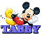 Mickey with name Tabby