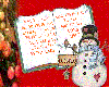 SNOWMAN WITH BOOK