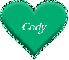 green heart with cody on it