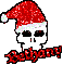 Bethany - Skull with Santa hat