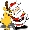 reindeer and santa