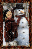 Snowman and Girl