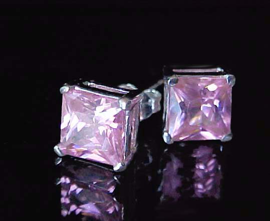 Pink Diamond Earrings