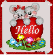 Bear Valentine with Hello text