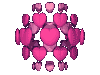 pink heart ball